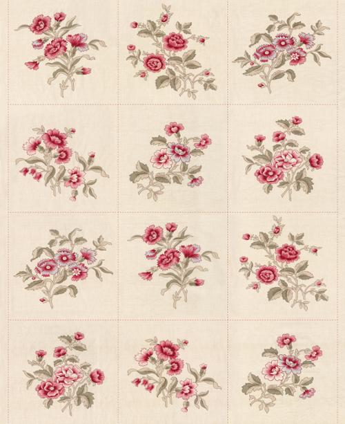 Cotton Fabric, ANTOINETTE PANEL PEARL 13958 11 by French General for Moda Fabrics