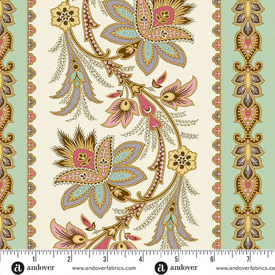 Fabric SUE MINTY GREEN, A-1536-G from Holbrook Collection by MAX AND LOUISE for Andover