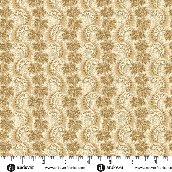 Fabric LOUISE YELLOW, A-1539-Y from Holbrook Collection by MAX AND LOUISE for Andover