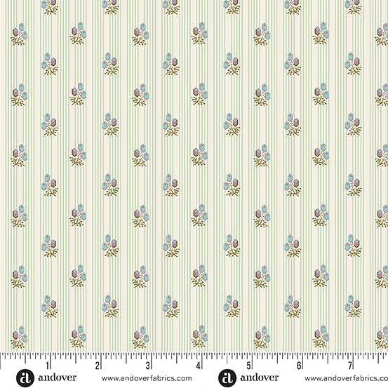 Fabric JUDITH GREEN, A-1541-G from Holbrook Collection by MAX AND LOUISE for Andover