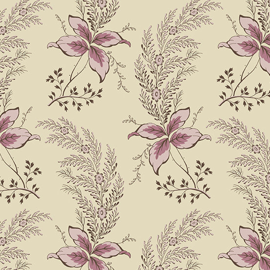 Fabric ORCHID Color SUGAR AND CREAM from English Garden Collection by Edyta Sitar for Andover, A-793-LE