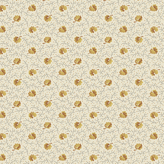 Fabric SPRING HILL Color SUGAR AND CREAM from English Garden Collection by Edyta Sitar for Andover, A-803-L