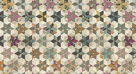 Fabric STARDUST Color SUGAR AND CREAM from English Garden Collection by Edyta Sitar for Andover, A-831-X
