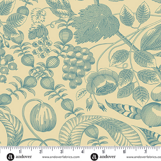 Fabric IVORY VALLEY 108" wide BACKING from BOTANICAL BEAUTIES Collection by Laundry Basket Quilts for Andover, AW-1186-L