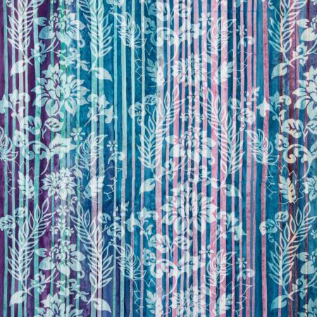 Cotton Fabric BATIK EPRESS YOURSELF! Color Bands MISTY TEAL by Riley Blake Designs # BT23027-273