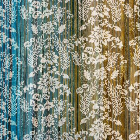 Cotton Fabric BATIK EPRESS YOURSELF! Color Bands LAGOON BEACH by Riley Blake Designs # BT23027-285