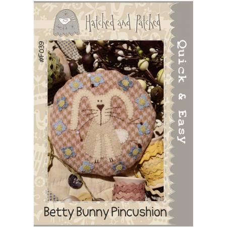 Pattern BETTY BUNNY PINCUSHION # HAPF039 by Anni Downs from Hatched and Patched