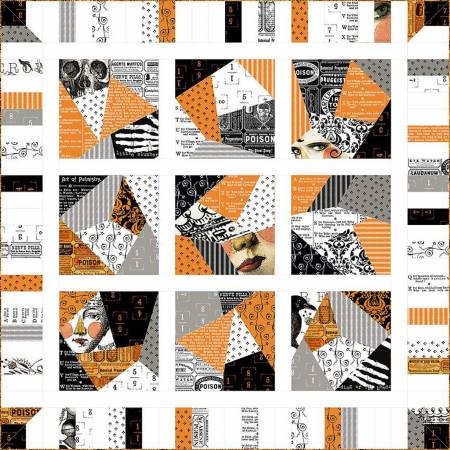 Quilt Pattern by J Wecker Frisch CRAZY COVERLET, by Joy Studio, J Wecker Frisch Crazy Coverlet Quilt Pattern # P120-CRAZYCOVERLET