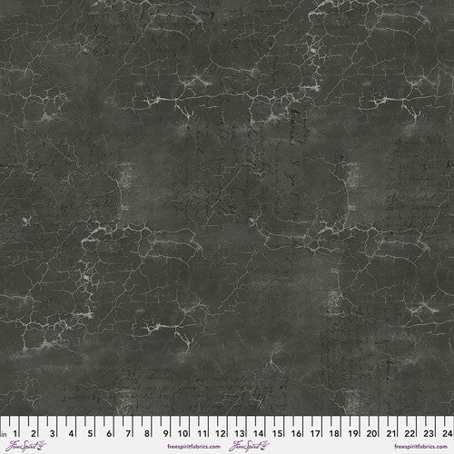 Fabric OBSIDIAN, PWTH128.OBSIDIAN, from Cracked Shadow Collection Designed by Tim Holtz for Free Spirit.