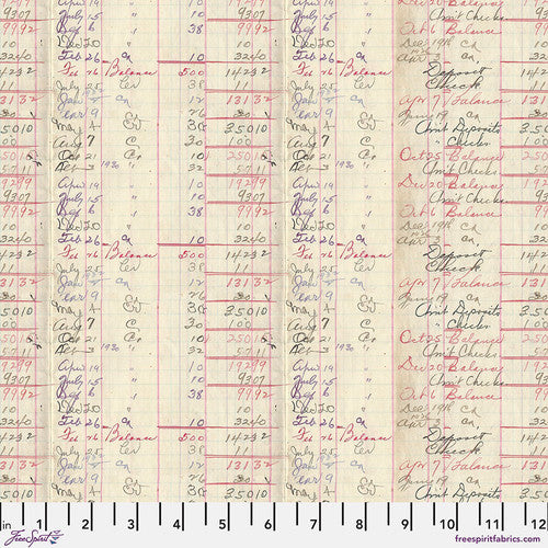 Fabric RED - LEDGER, PWTH225.RED, from Palette RED Collection Designed by Tim Holtz