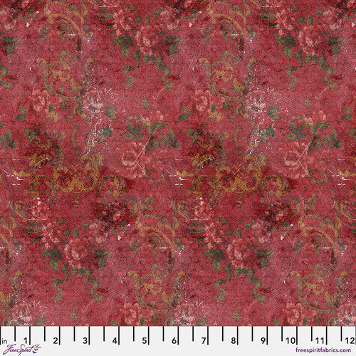 Fabric RED - TAPESTRY, PWTH226.RED, from Palette RED Collection Designed by Tim Holtz