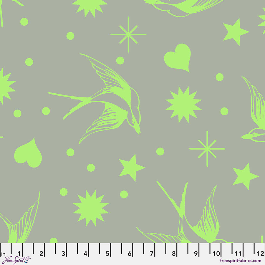Fabric, NEON TRUE COLORS - KARMA, Neon Fairy Flakes, PWTP157.KARMA, from Tula Pink for Free Spirit