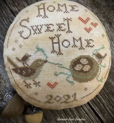 Cross-Stitch Pattern HOME SWEET HOME Pinkeep, SS74 by Scattered Seed Samplers