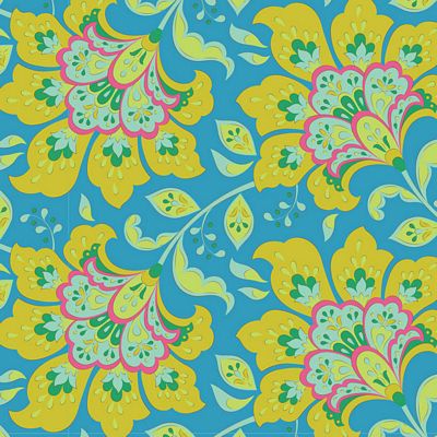 Tilda Fabric FLOWER MARKET SKY from Bloomsville Collection, TIL100517