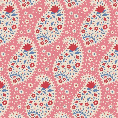 Fabric JUBILEE-TEARDROP PINK by TILDA, TIL100546