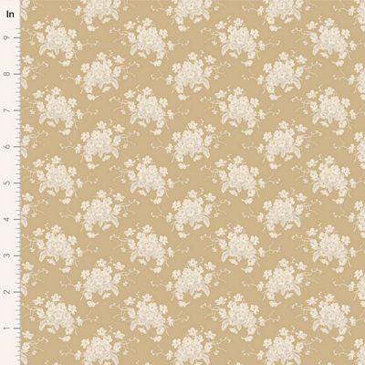 Fabric SUNDAY BRUNCH WHITE FLOWER SAND by TILDA, TIL100600