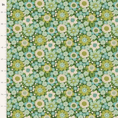 Fabric WALLFLOWER, LAUREN GREEN by TILDA, TIL100601