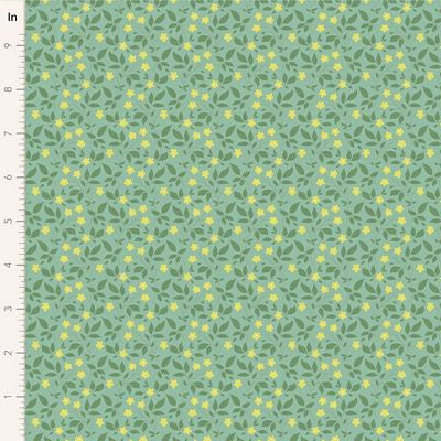 Fabric SUNDAY BRUNCH Blenders TIPSY TEAL by TILDA, TIL110115