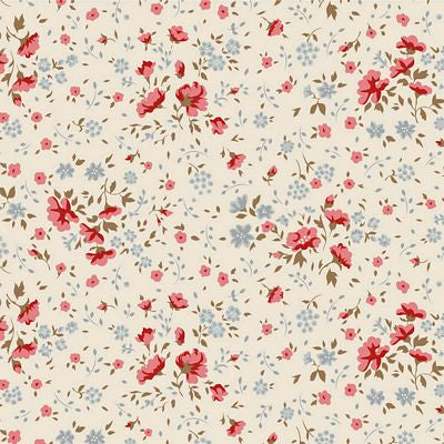 Fabric 108" WIDEBACK, Red/Slate from ELLIE Collection by TILDA