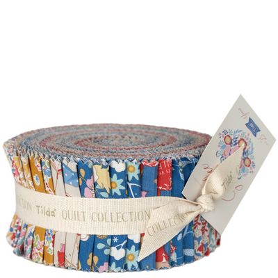 Fabric roll, 40 pieces (2.5" X 44" each) bundle from Tilda, JUBILEE Collection TIL300191