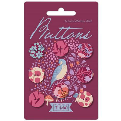 Tilda HIBERNATION Buttons Pack, 16mm/0.63"diameter, TIL 400059, 8 pieces set