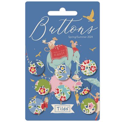 Tilda FARM FLOWERS Buttons Pack, 16mm/0.63