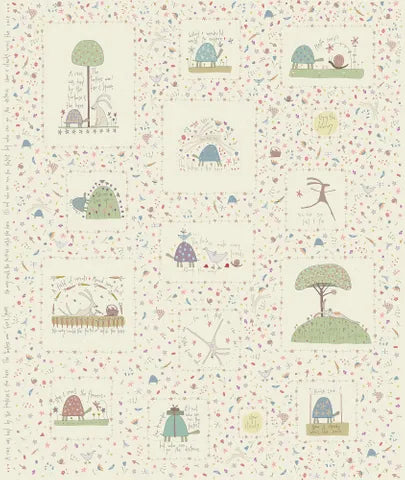 Fabric DV7421 CREAM PANEL, from SLOW AND STEADY Collection by Anni Downs for Devonstone, Australia