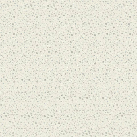 Fabric DV7434 BLUE ON WHITE, from SLOW AND STEADY Collection by Anni Downs for Devonstone, Australia
