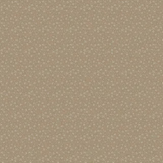 Fabric DV7436 BLUE ON BROWN, from SLOW AND STEADY Collection by Anni Downs for Devonstone, Australia