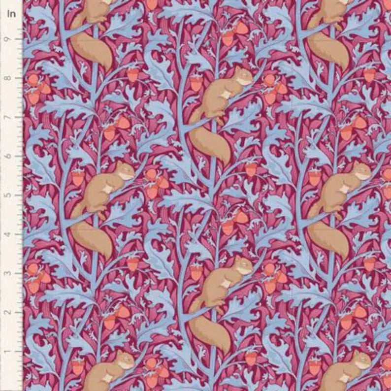Tilda Fabric SQUIRELDREAM HIBISCUS from Hibernation Collection, TIL100530