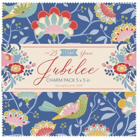 Fabric, Charm Pack of JUBILEE Collection by Tilda, 300189