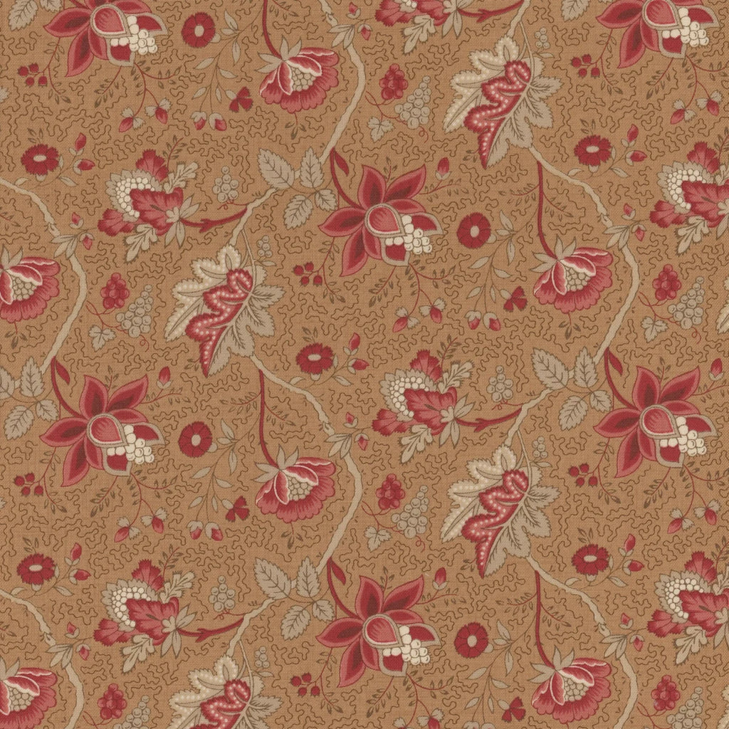 Cotton Fabric, Chateau De Chantilly TEA 13944 13, Moda Collection by French General