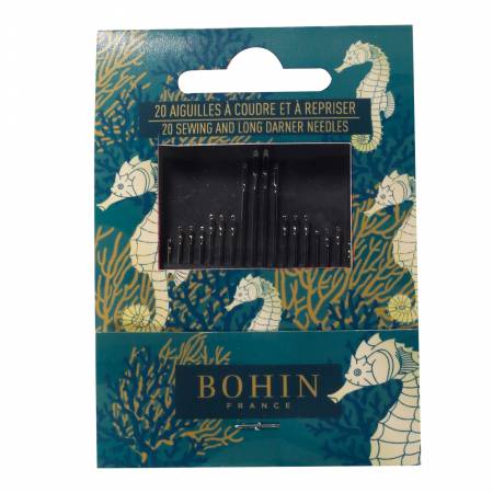 Bohin Needles from France. Assorted Needles Book 20ct Sea Horse # 05602
