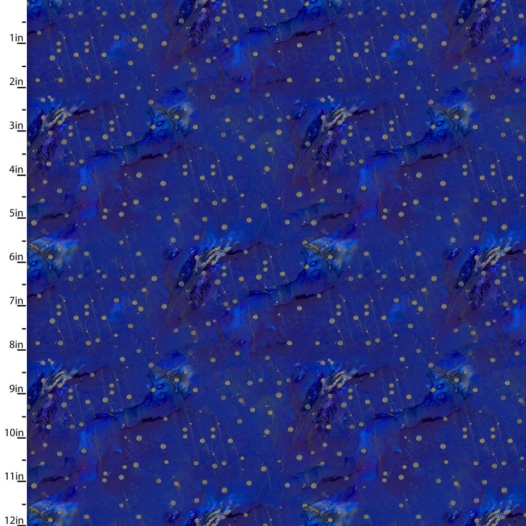 Quilting Fabric NIGHT SKY from LOVITUDE Collection by ANN PRYOR from 3 Wishes, 15985-NVY-CTN-D