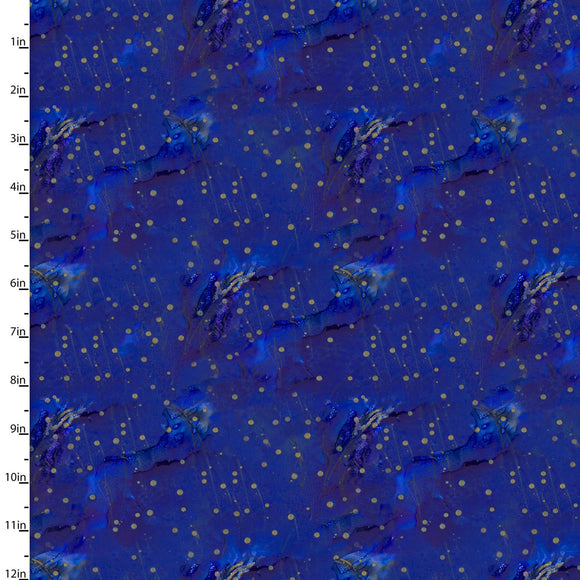 Quilting Fabric NIGHT SKY from LOVITUDE Collection by ANN PRYOR from 3 Wishes, 15985-NVY-CTN-D