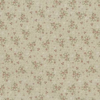 Quilting FABRIC from Lecien, One Stitch At a Time Collection by Lynnette Anderson. 35075-10 Tiny Flower Branches