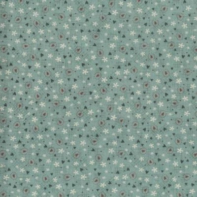 Quilting FABRIC from Lecien, One Stitch At a Time Collection by Lynnette Anderson. 35077-70 Tiny Flowers and Hearts