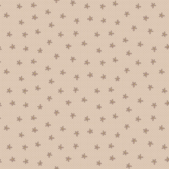 Henry Glass Fabric Taupe Daisy # 2635-39 from My Neighborhood Collection by Anni Downs