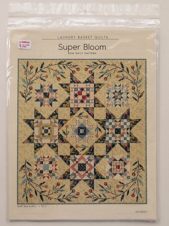 Super Bloom Pattern by Edyta Sitar from Laundry Basket Quilts, LBQ-0826-P