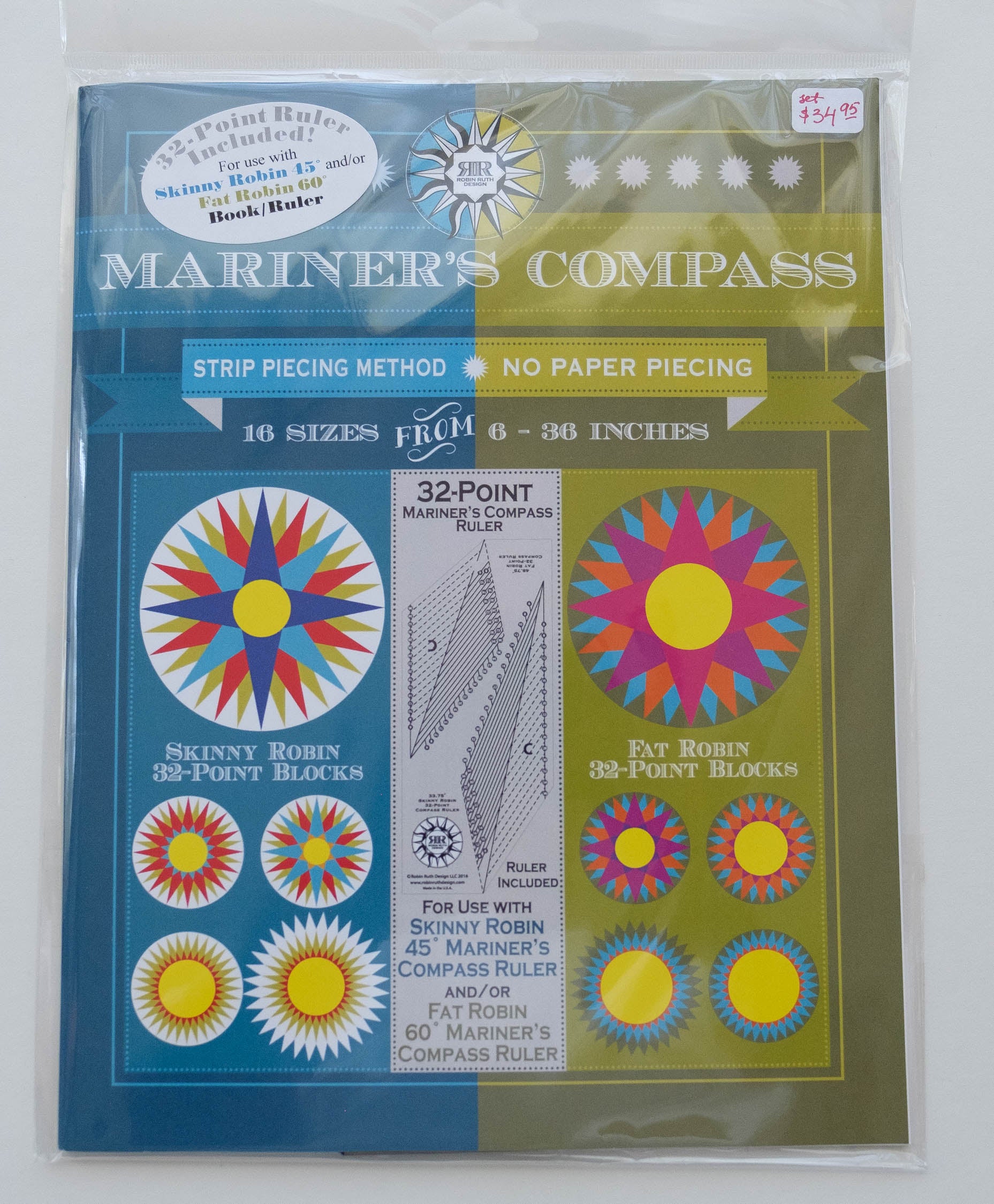 Quilters' Ruler System Mariner Compass 32-Point by Robin Ruth Designs ...