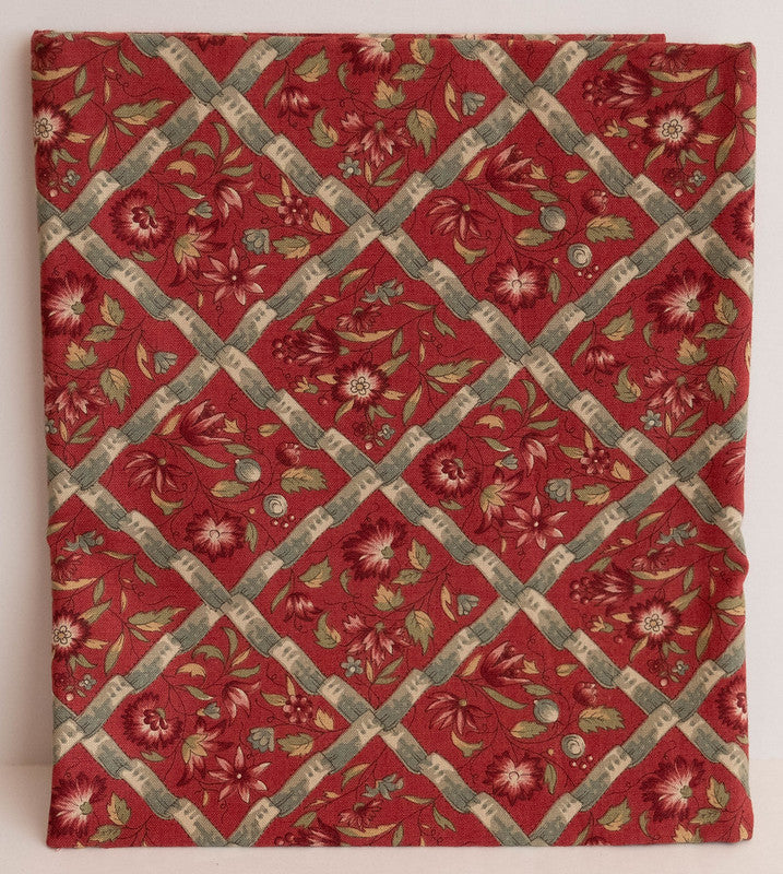 Quilting Fabric Jardin de Versailles by French General for Moda, Pattern# 1381, Trellis, Red
