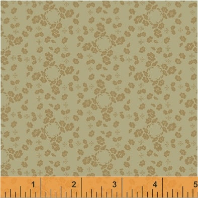 French Armoire, Flower Pillow Quilting Fabric from L'Atelier Perdu for Windham Fabrics, 51552-4, Sage