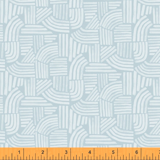 Wildflower Collection, Linea, Ice Blue Cotton Fabric by Kelly Ventura for Windham, 52254-11