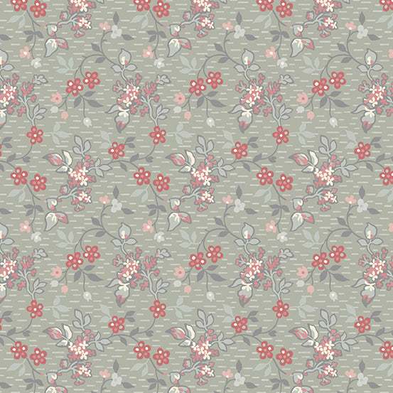 Fabric PEWTER JASMINE from Moonstone Collection by Edyta Sitar for Andover, A-9448-C