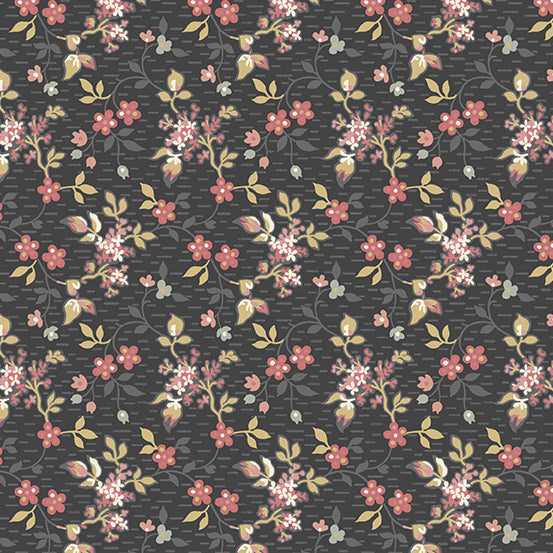 Fabric ONYX JASMINE from Moonstone Collection by Edyta Sitar for Andover, A-9448-K