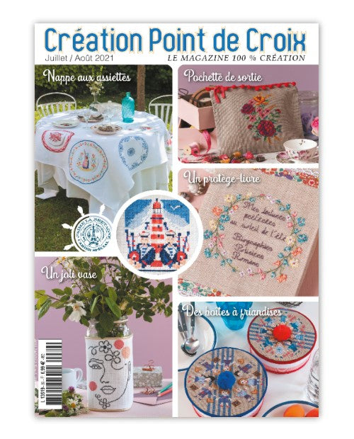 Cross stitch Magazine from France Creation Point de Croix, July/August 2021, Issue 89