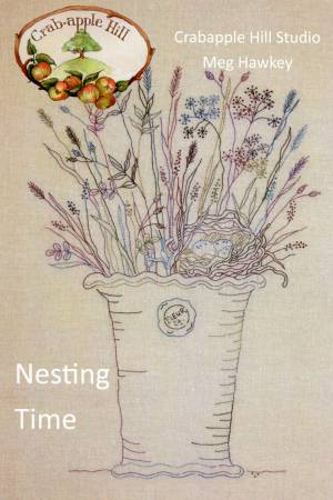 Pattern #261 with COSMO floss, NESTING TIME, by Meg Hawkey from the Crabapple Hill Design Studio