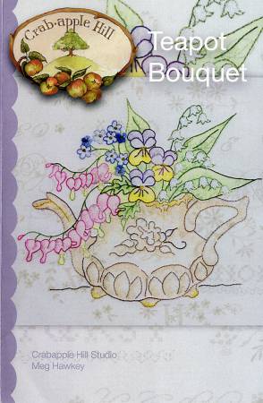 Pattern #279, TEAPOT BOUQUET, by Meg Hawkey from the Crabapple Hill Design Studio