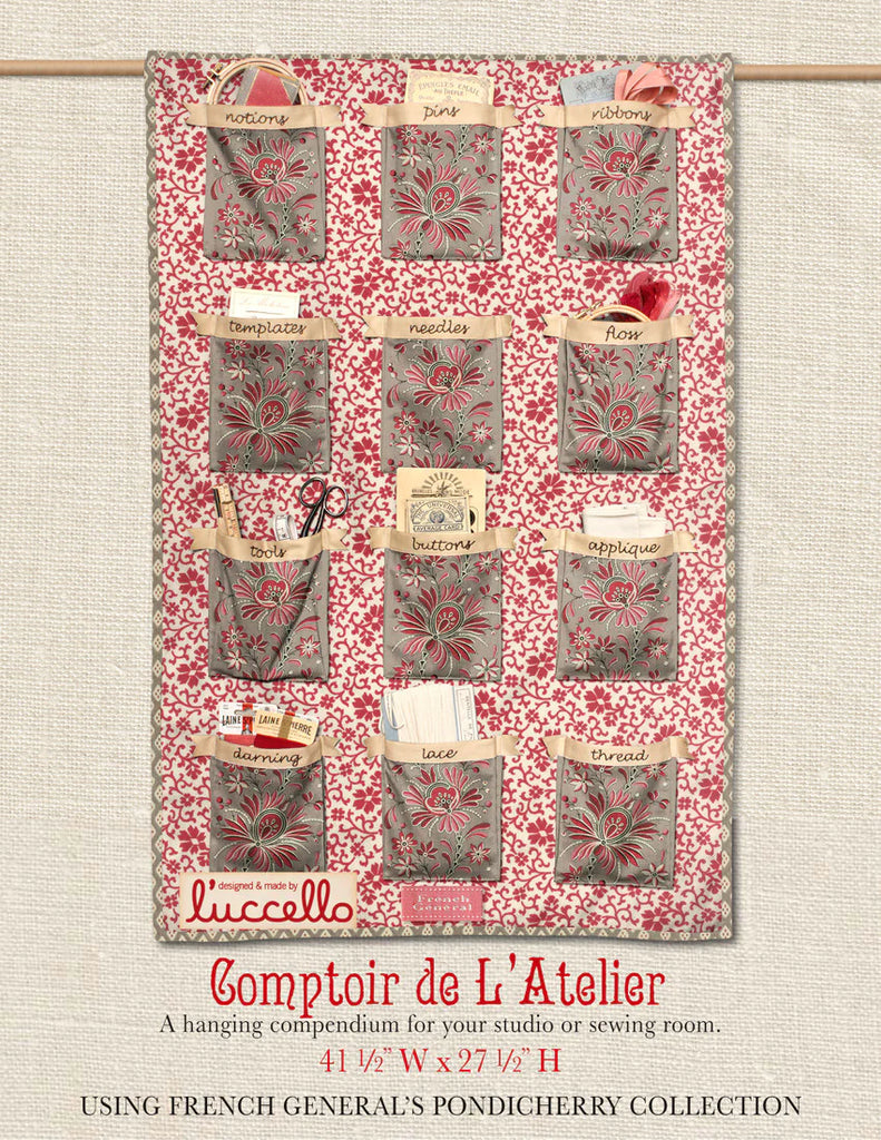 French General  A Sewing Organizer pattern Comptoir de L'Atelier 41.5"x 27.5" FG PO05
