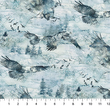Northcott Fabric Moody Blues DP24583-42 from SOAR Collection by Deborah Edwards and Melanie Samra
